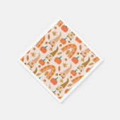 Thanksgiving kabouters met pompoenen en bladeren servet (Hoek)