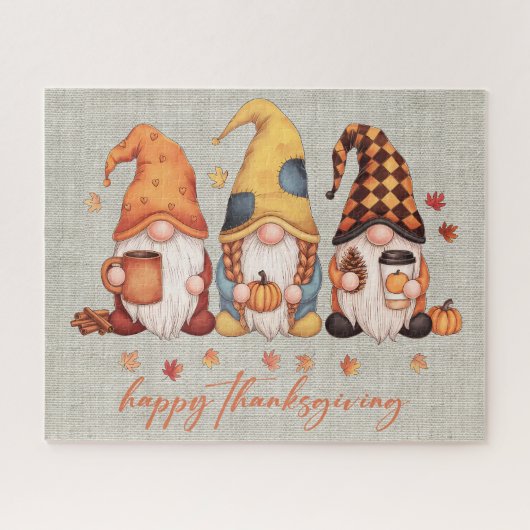 Thanksgiving kabouters puzzel (Horizontaal)