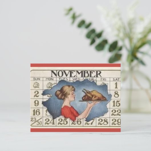  Thanksgiving Kalender Briefkaart (Staand voorkant)