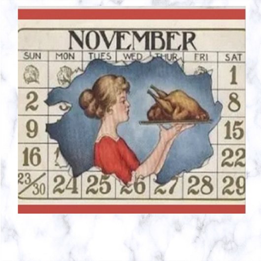  Thanksgiving Kalender Briefkaart