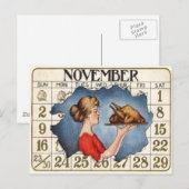 Thanksgiving Kalender Feestdagenkaart (Voorkant / Achterkant)
