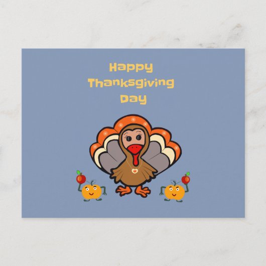 Thanksgiving kalkoen briefkaart (Voorkant)