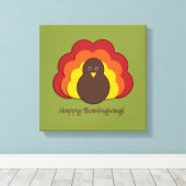 Thanksgiving kalkoen canvas afdruk (Insitu (Houten vloer))