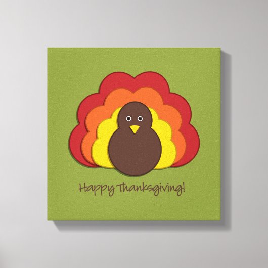 Thanksgiving kalkoen canvas afdruk (Voorkant)