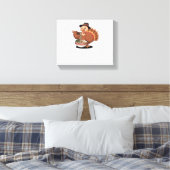 Thanksgiving kalkoen eet ramen Oversized T-Shirt Canvas Afdruk (Insitu (Slaapkamer))