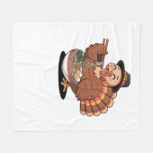 Thanksgiving kalkoen eet ramen Oversized T-Shirt Fleece Deken (Voorkant (Horizontaal))
