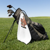 Thanksgiving kalkoen eet ramen Oversized T-Shirt Golfhanddoek (Groen)