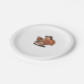 Thanksgiving kalkoen eet ramen Oversized T-Shirt Papieren Bordje (Gekanteld)