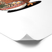 Thanksgiving kalkoen eet ramen Oversized T-Shirt Poster (Hoek)