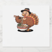 Thanksgiving kalkoen eet ramen Oversized T-Shirt Sparkling Wijnetiket (Enkel label)