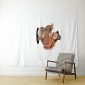 Thanksgiving kalkoen eet ramen Oversized T-Shirt Wandkleed (In Situ (horizontaal))