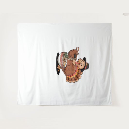 Thanksgiving kalkoen eet ramen Oversized T-Shirt Wandkleed (Voorkant (horizontaal))