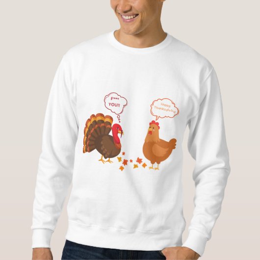 Thanksgiving kalkoen en kip trui (Voorkant)