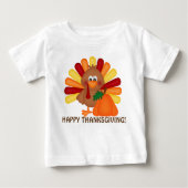 Thanksgiving kalkoen en pompoenen baby t-shirt (Voorkant)