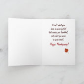 Thanksgiving kalkoen feestdagen kaart (Binnen)