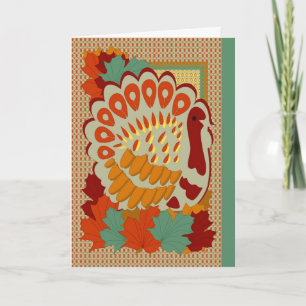 Thanksgiving kalkoen feestdagen kaart