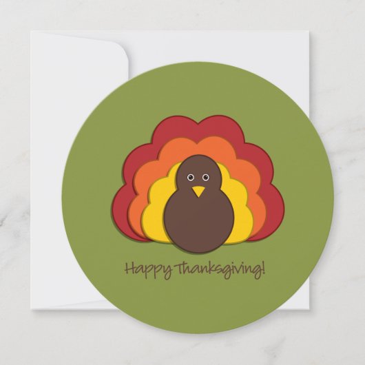 Thanksgiving kalkoen feestdagenkaart (Voorkant)