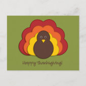 Thanksgiving kalkoen feestdagenkaart (Voorkant)