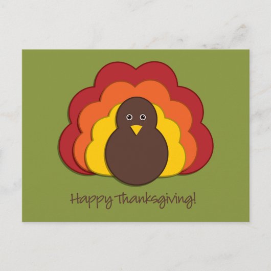 Thanksgiving kalkoen feestdagenkaart (Voorkant)