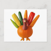 Thanksgiving kalkoen gemaakt van groenten briefkaart (Voorkant)