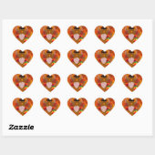 Thanksgiving kalkoen hart sticker (Vel)