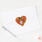 Thanksgiving kalkoen hart sticker (Envelop)