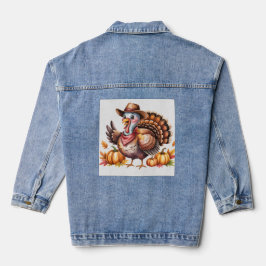 Thanksgiving kalkoen herfst  denim jacket