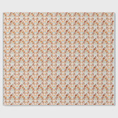 Thanksgiving-kalkoen herfstpatroon cadeaupapier (Vlak)