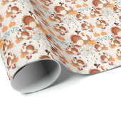 Thanksgiving-kalkoen herfstpatroon cadeaupapier (Rol Hoek)