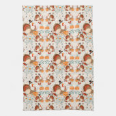 Thanksgiving-kalkoen herfstpatroon theedoek (Verticaal)
