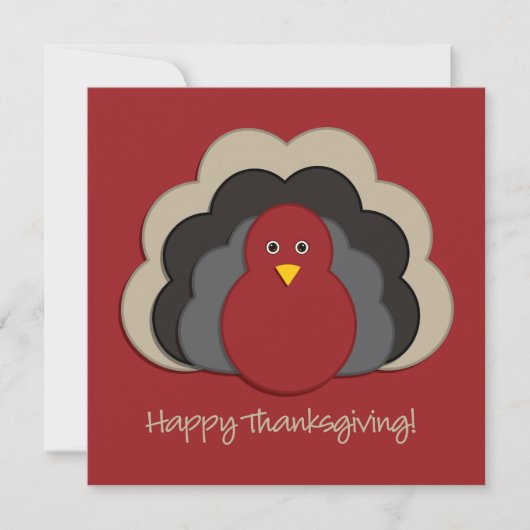 Thanksgiving kalkoen kaart (Voorkant)