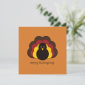 Thanksgiving kalkoen kaart (Staand voorkant)