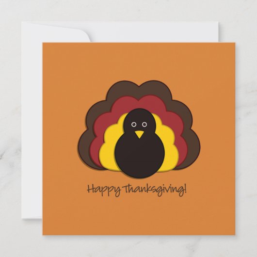 Thanksgiving kalkoen kaart (Voorkant)