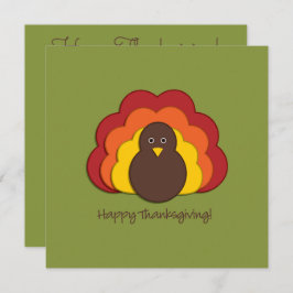 Thanksgiving kalkoen kaart