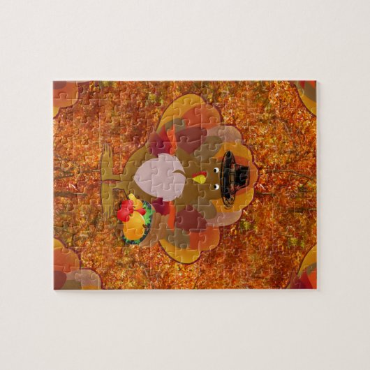 Thanksgiving kalkoen legpuzzel (Horizontaal)