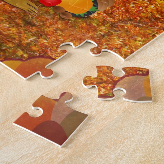 Thanksgiving kalkoen legpuzzel (Zijkant)