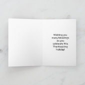 Thanksgiving kalkoen met bord "Eat Ham" Feestdagen Kaart (Binnen)