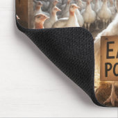 Thanksgiving kalkoen met "eet varkensvlees" teken muismat (Hoek)