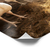 Thanksgiving kalkoen met "eet varkensvlees" teken perfect poster (Hoek)