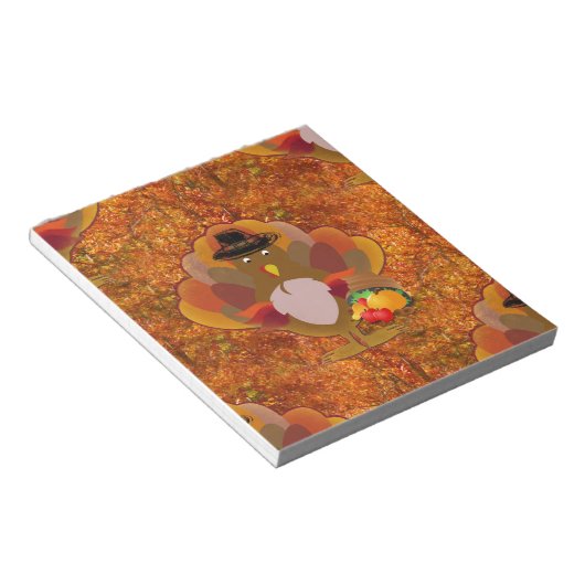 Thanksgiving kalkoen notitieblok (Schuin)