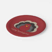 Thanksgiving kalkoen papieren bordje (Gekanteld)