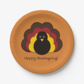 Thanksgiving kalkoen papieren bordje (Voorkant)