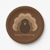 Thanksgiving kalkoen papieren bordje (Voorkant)