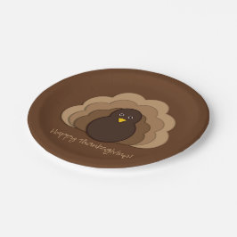 Thanksgiving kalkoen papieren bordje