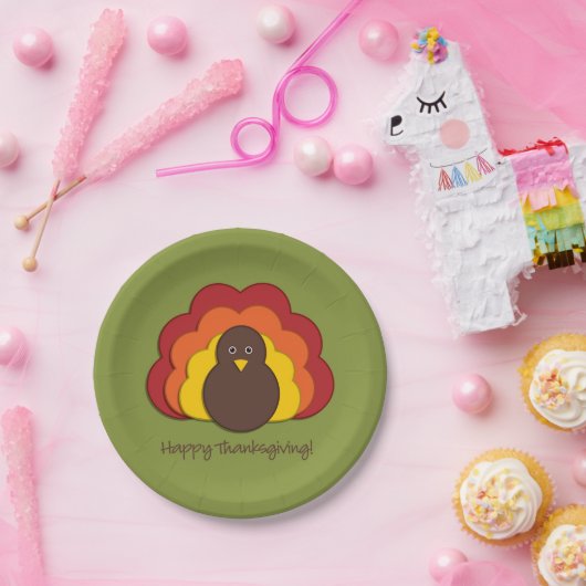 Thanksgiving kalkoen papieren bordje (Feest)
