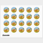 Thanksgiving kalkoen pompoen patch ronde sticker (Vel)