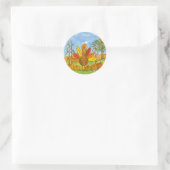 Thanksgiving kalkoen pompoen patch ronde sticker (Tas)