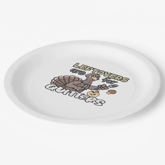Thanksgiving kalkoen restjes zijn voor uitzetters papieren bordje (Gekanteld)