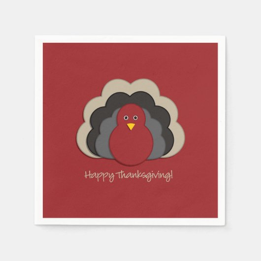 Thanksgiving kalkoen servetten (Voorkant)