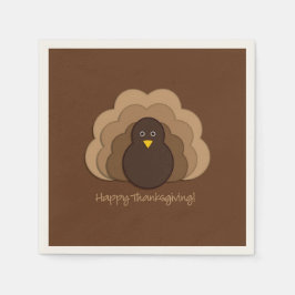 Thanksgiving kalkoen servetten